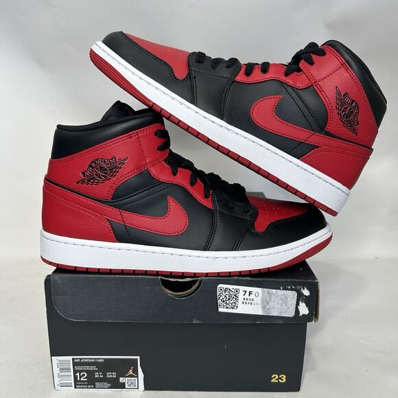 Nike Air Jordan 1 Mid Retro “Banned/Black Gym Red White”